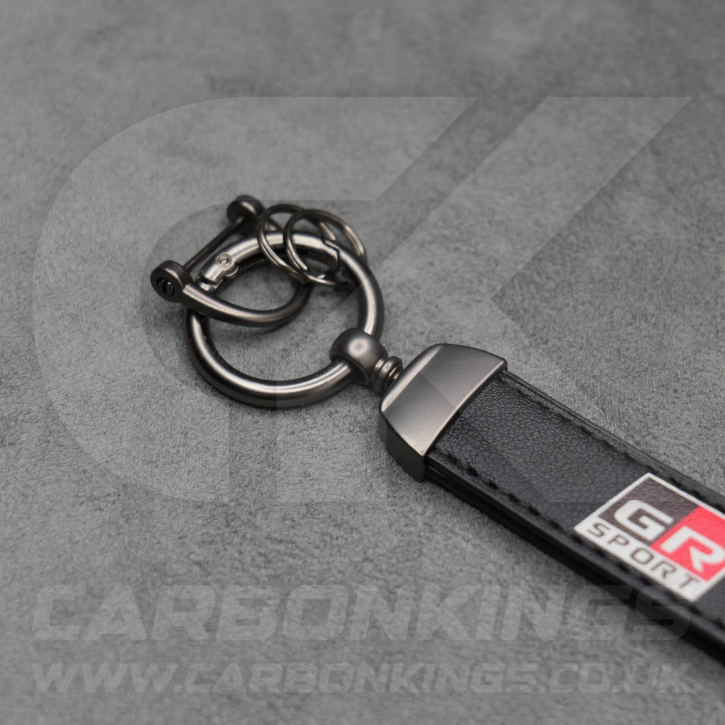 Toyota GR Gazoo Racing Sport Leather Key Ring Yaris GT86 Premium Stitched