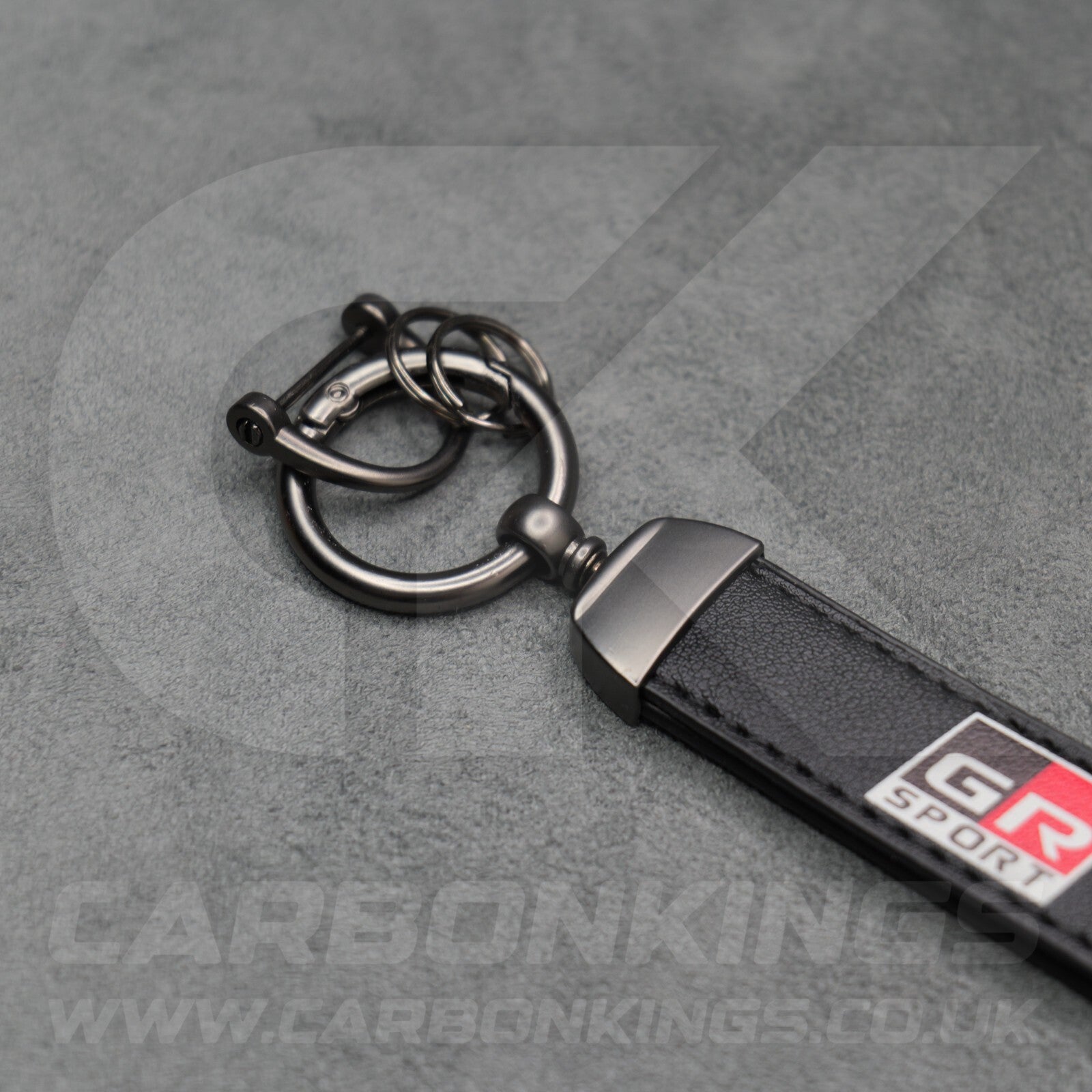 Toyota GR Gazoo Racing Sport Leather Key Ring Yaris GT86 Premium Stitched