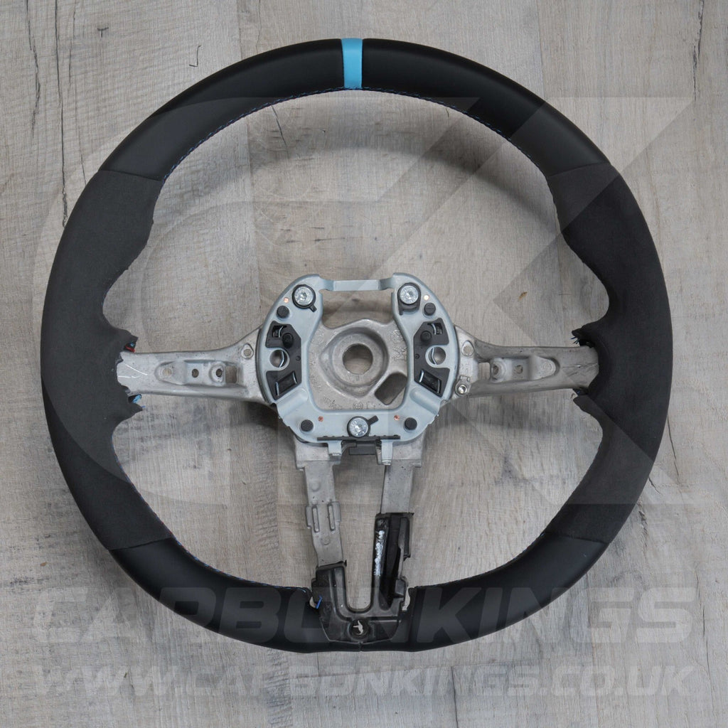 BMW Alcantara M Sport Blue Steering Wheel 1 2 3 4 X1 X3 X4 X5 X6 M2 M3 M4 F80 +