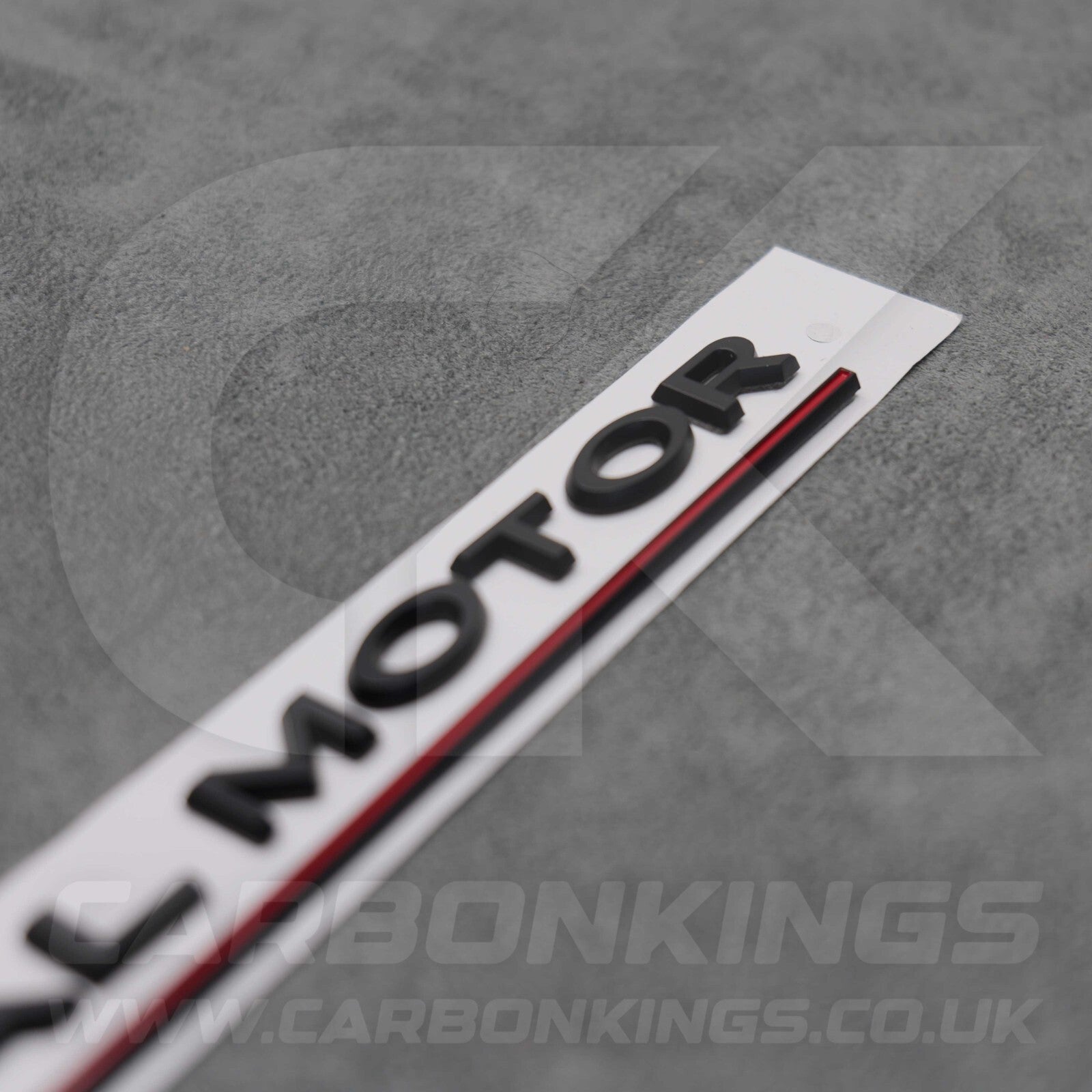 Tesla Matte Black with Red Line Dual Motor Rear Boot Badge Letters Model S 3 X Y
