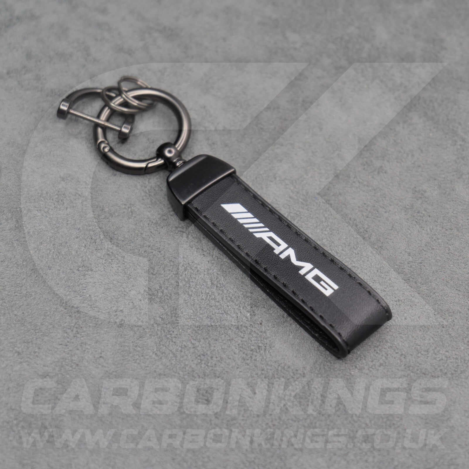 Mercedes AMG Black Leather Key Ring C63 C43 A45 E43 E63 A35 A E C S G CLA Class