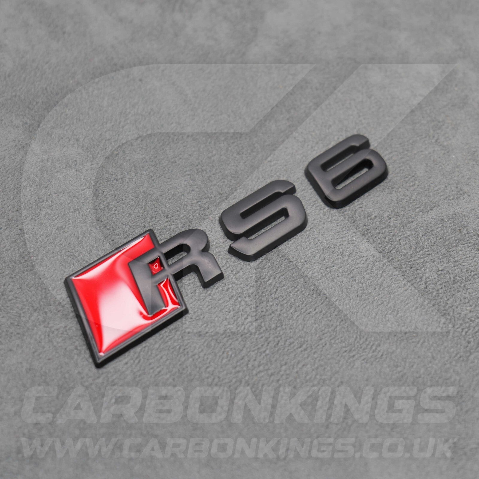 Audi RS6 Matte Black Boot Rear Badge Letters Logo Emblem C4 C5 C6 C7 C7.5 C8