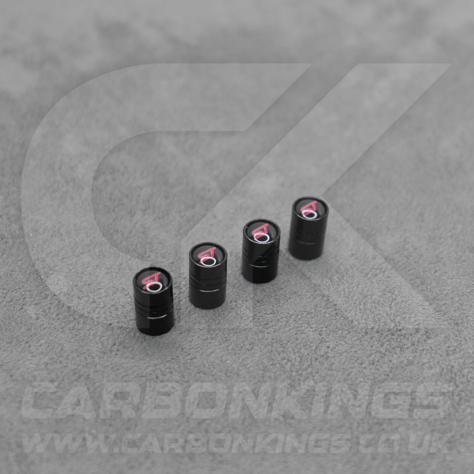 Ford ST Sport Black Anodised Wheel Valve Dust Caps Set Fiesta Focus Edge Puma