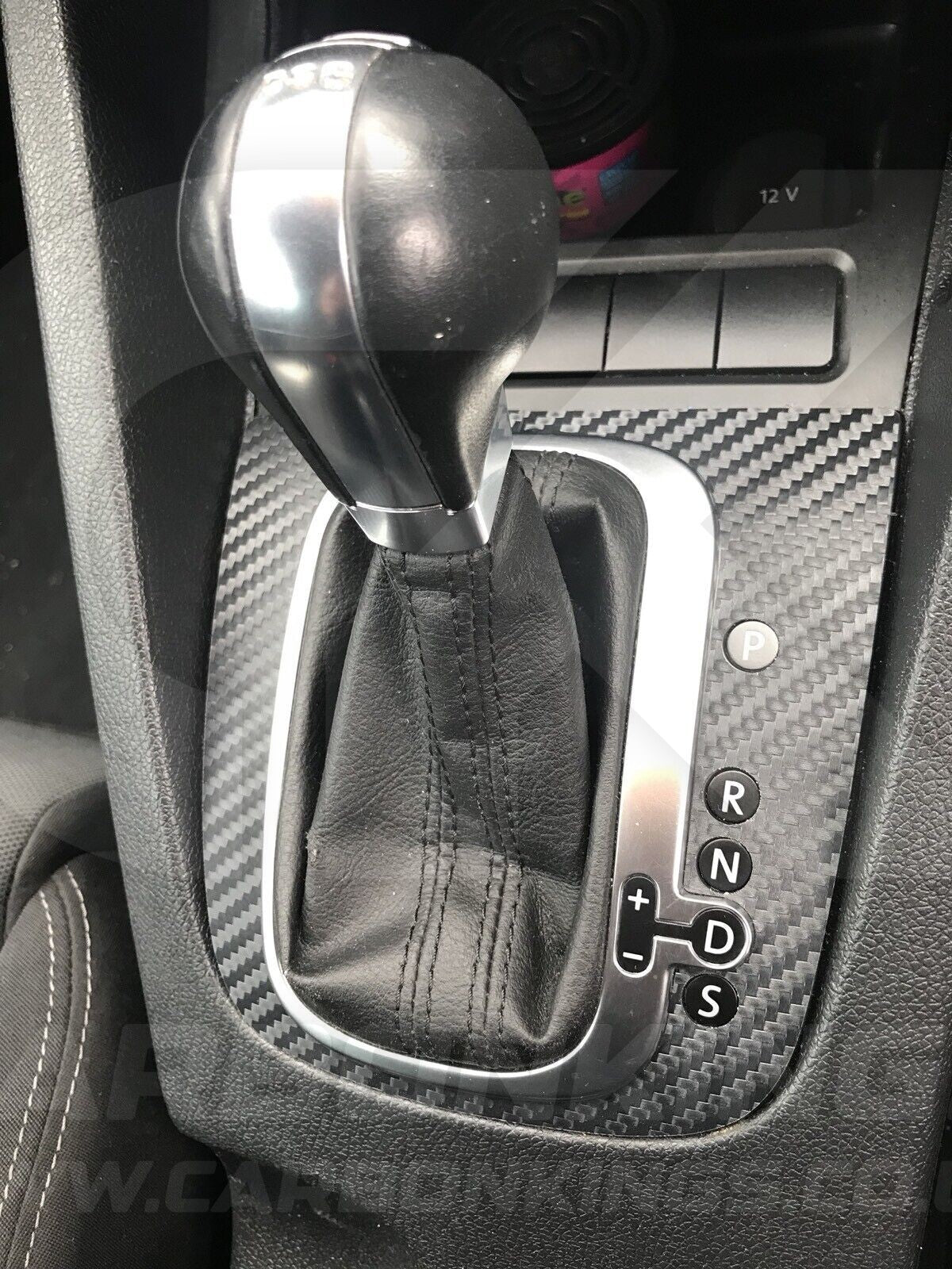 Volkswagen Carbon Fibre DSG Gear Knob Sticker Golf R32 GTI GTD Scirocco MK5 MK6