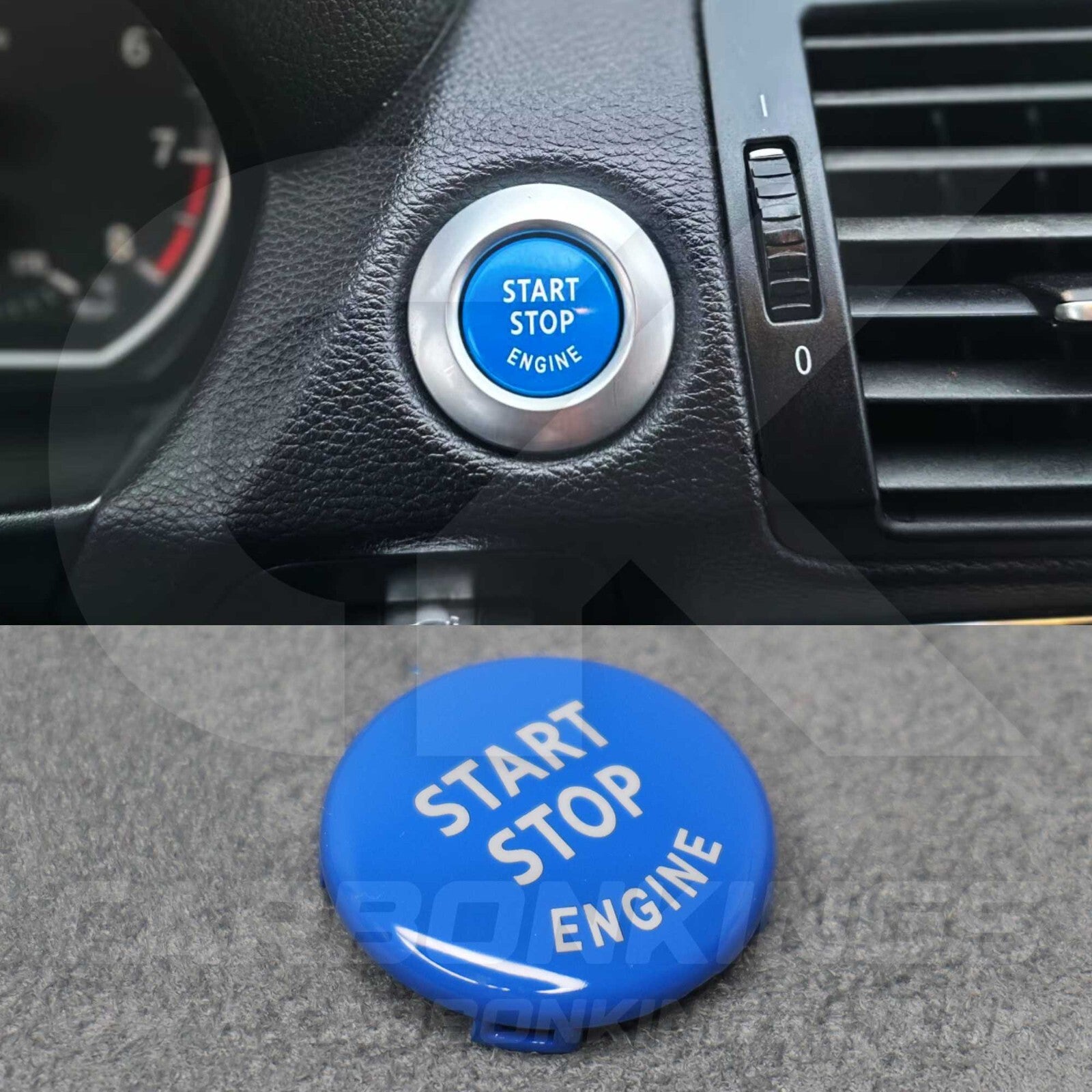 BMW Gloss Blue Start Stop Engine Button for E90 E92 E93 M3 4.0 V8