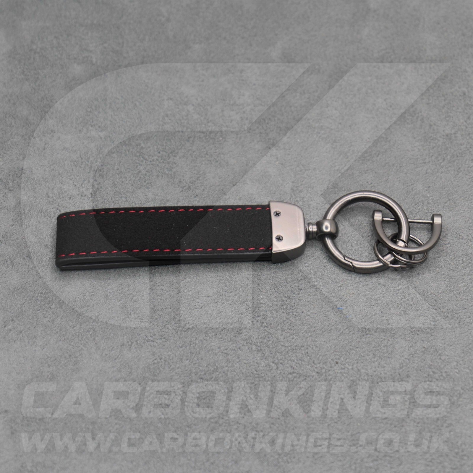 Mini JCW Suede Key Ring Chain John Cooper Works Alcantara Red Stitching Premium