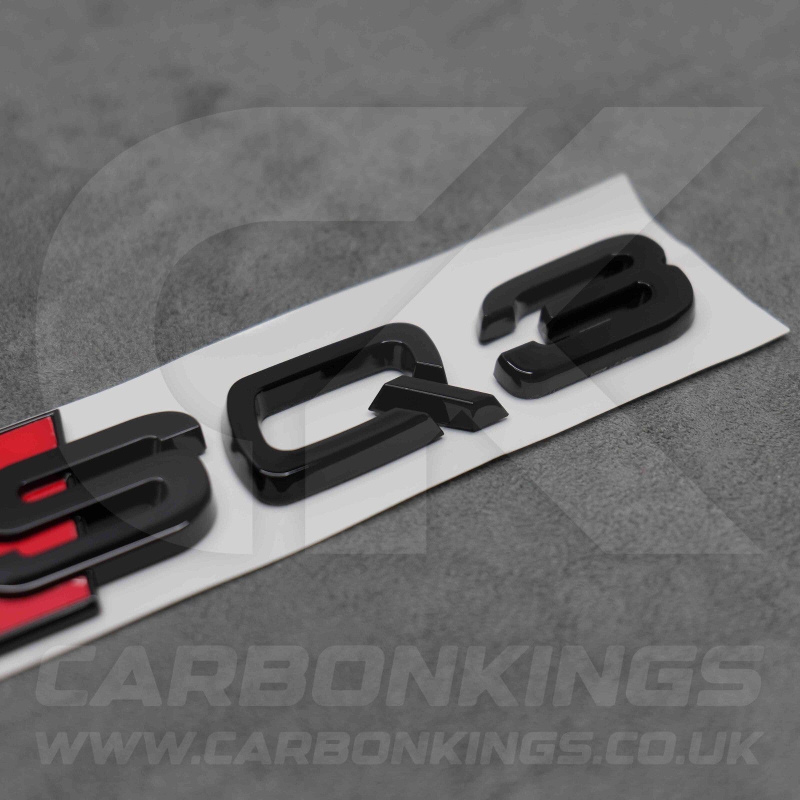 122 x 31mm Audi SQ3 Gloss Black Boot Rear Badge Letters Logo Emblem S 8U F3