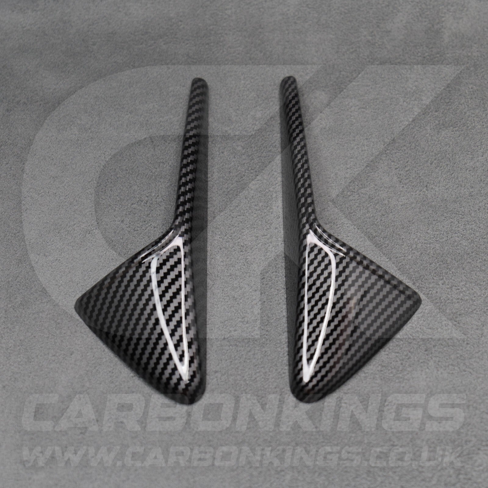 Tesla Model 3 Y X S Carbon Fibre Style Side Camera Covers Trims Caps Mod
