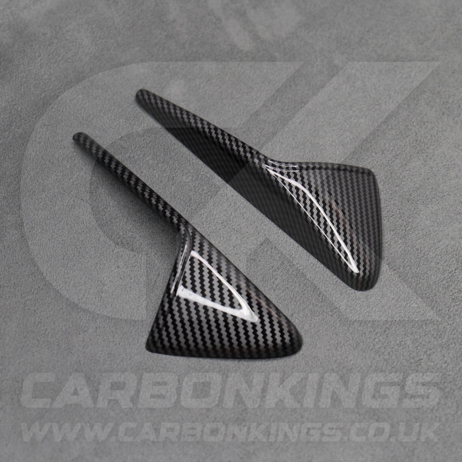 Tesla Model 3 Y X S Carbon Fibre Style Side Camera Covers Trims Caps Mod