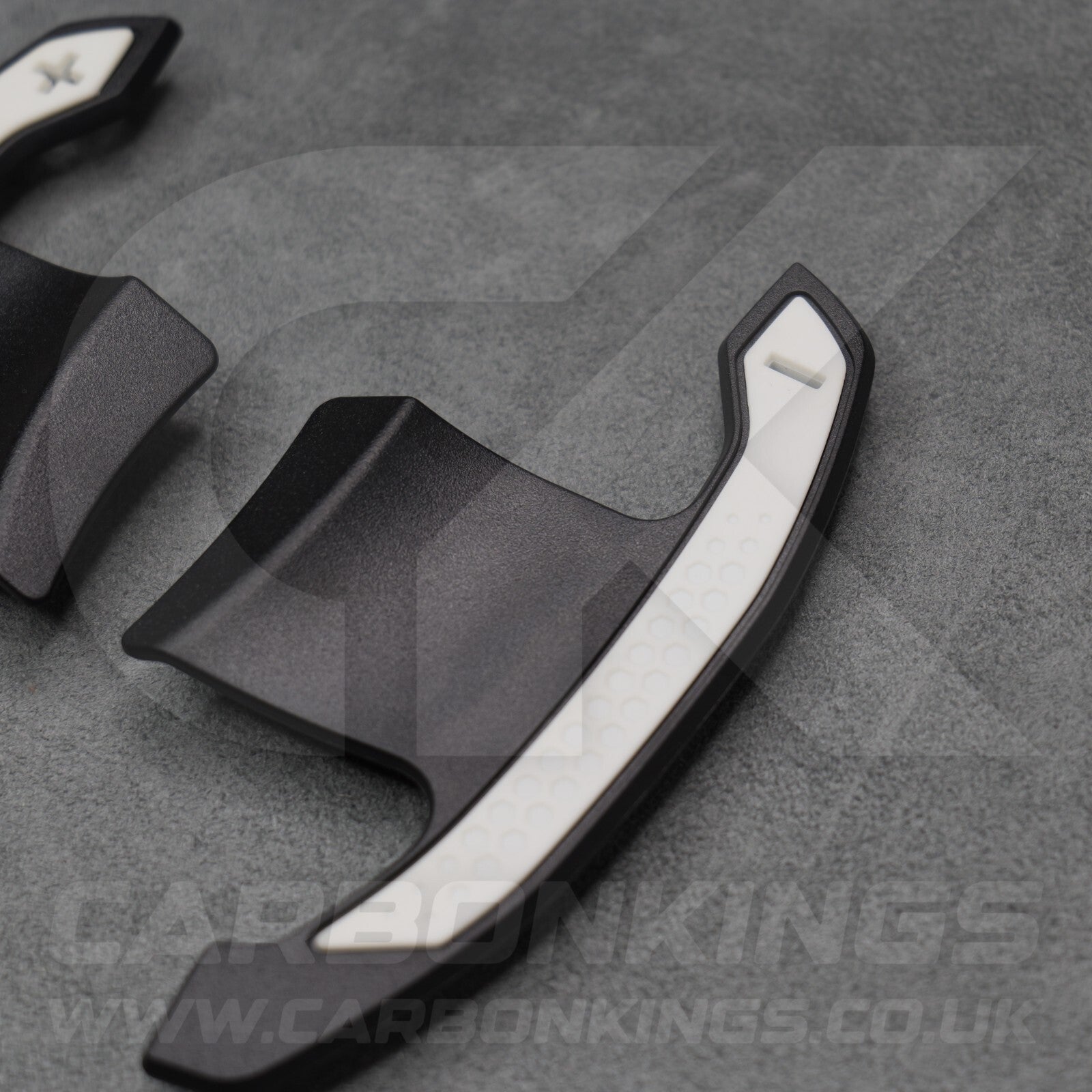 BMW Carbon Fibre / White Gear Shifter Paddles F80 M3 F82 F83 M4 F87 M2 F30 G80