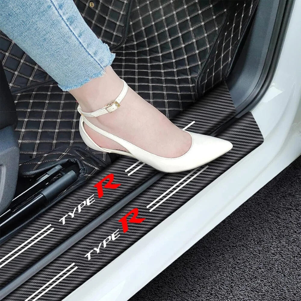 Honda Civic Type R Carbon Fibre Anti Scratch 4 Door Sill Protectors Integra