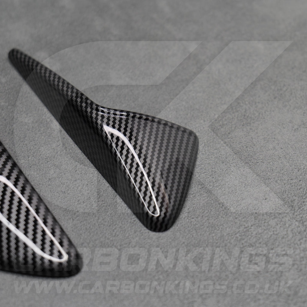 Tesla Model 3 Y X S Carbon Fibre Style Side Camera Covers Trims Caps Mod