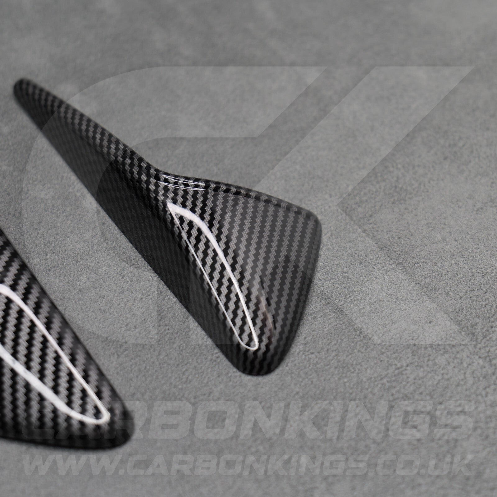 Tesla Model 3 Y X S Carbon Fibre Style Side Camera Covers Trims Caps Mod
