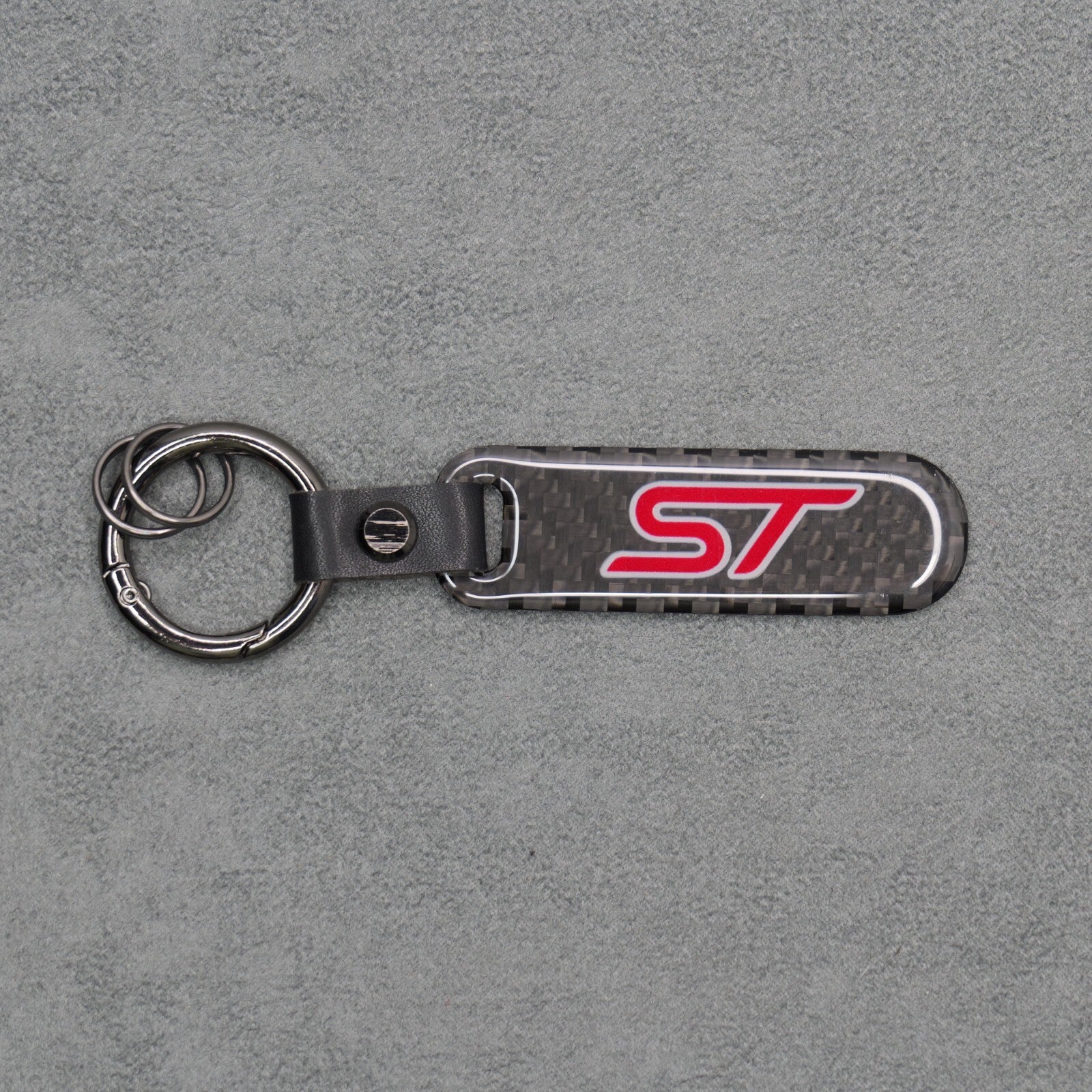 Ford ST Carbon Fibre Gel Car Key Ring Chain Focus Fiesta Puma Premium & Durable