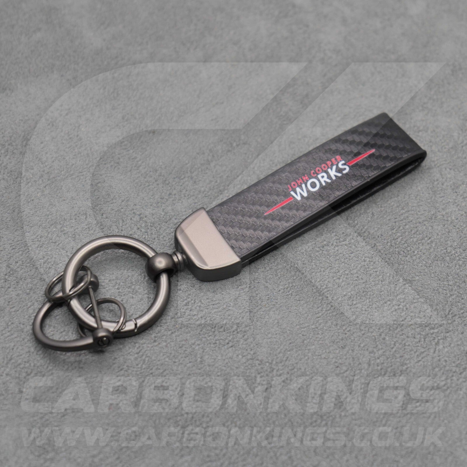 Mini JCW Carbon Fibre Key Ring Chain John Cooper Works Premium & Durable