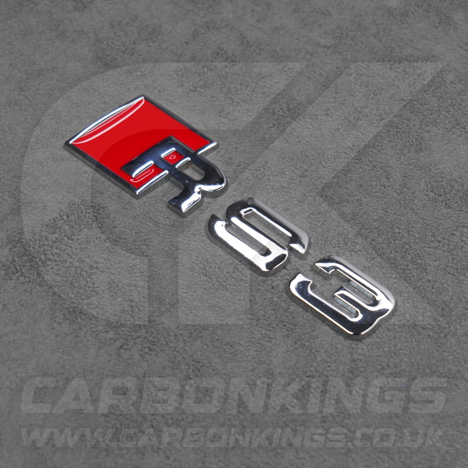 Audi RS3 Silver Chrome Boot Rear Badge Letters Logo Emblem RS 8L 8P 8V 8Y