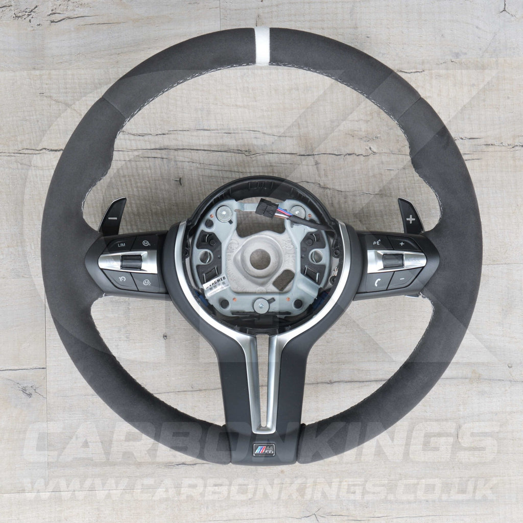 BMW Alcantara M Sport White Steering Wheel 1 2 3 4 X1 X3 X4 X5 X6 M2 M3 M4 F80 +