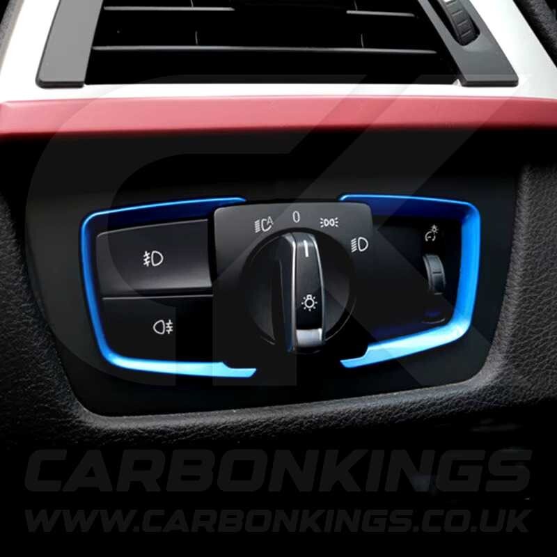 BMW Blue Headlight Switch Trims M3 F80 F82 M4 F87 F30 M2 i3 1 2 3 4 5 6 Series