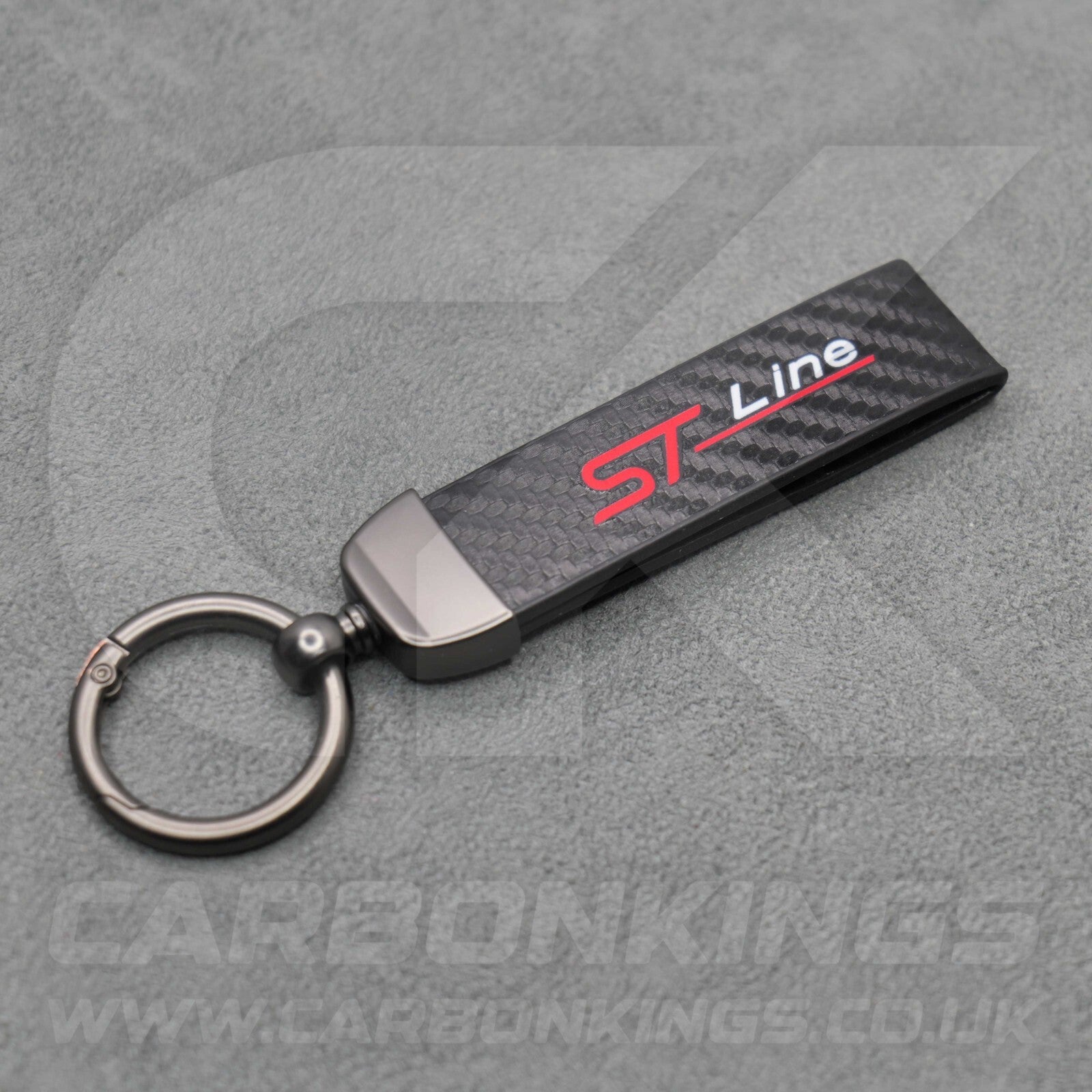 Ford ST Line Carbon Fibre Car Key Ring Chain Focus Fiesta Puma Premium & Durable