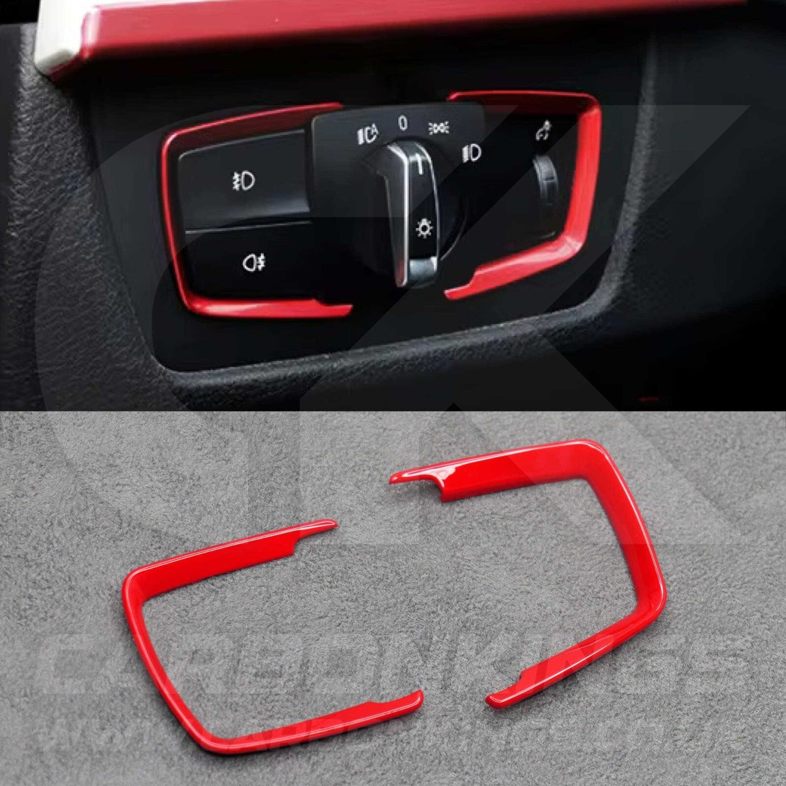 BMW Red Headlight Switch Trims M3 F80 F82 M4 F87 F30 M2 i3 1 2 3 4 5 6 7 Series