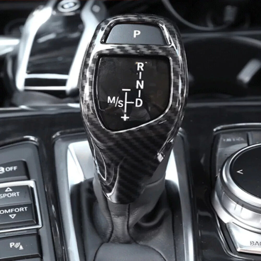 BMW Carbon Fibre Style Gear Shift Knob Cover Trim for F30 F20 F10 F15 F25 X5 X3