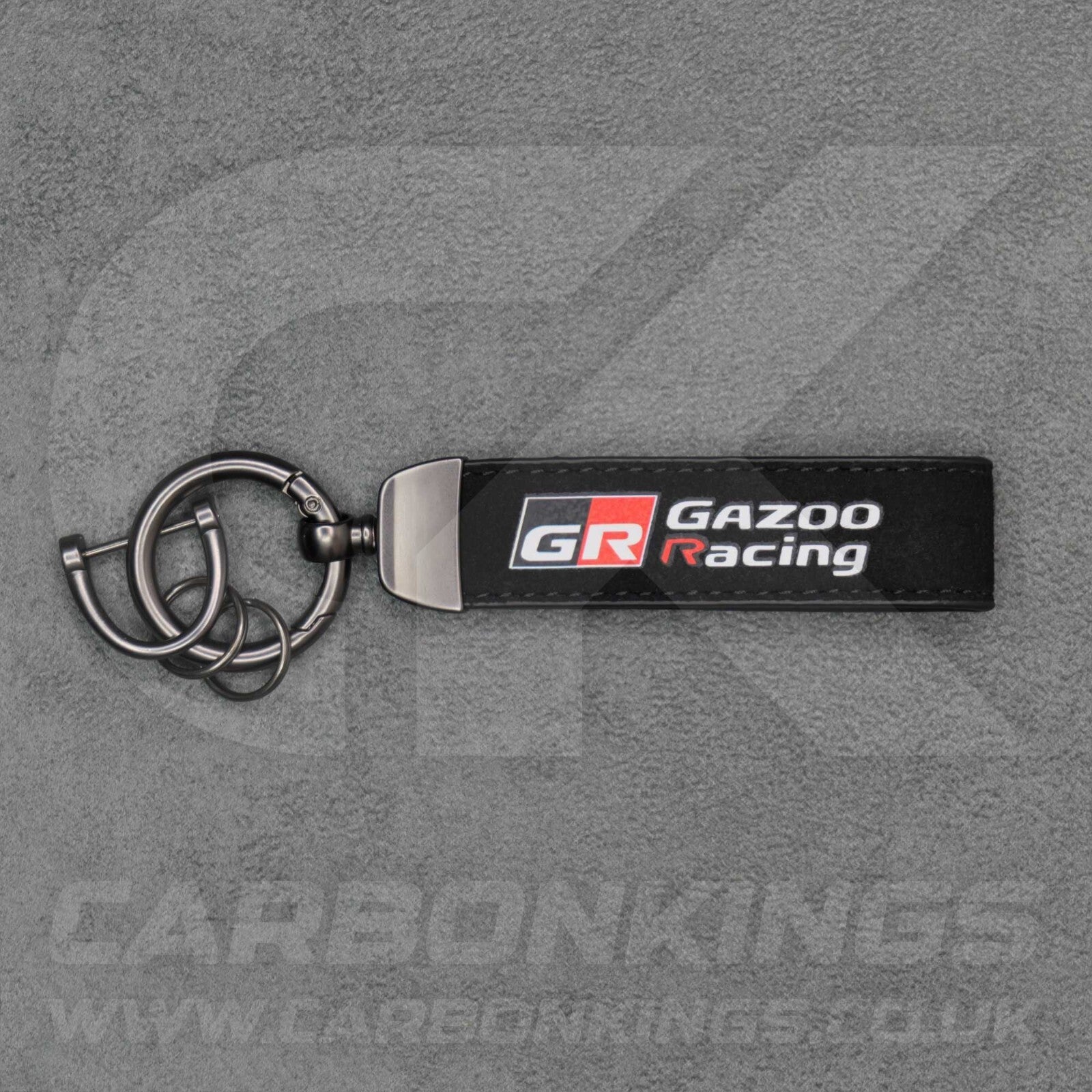 Toyota GR Gazoo Racing Suede Key Ring Chain Yaris Corolla Premium Stitched