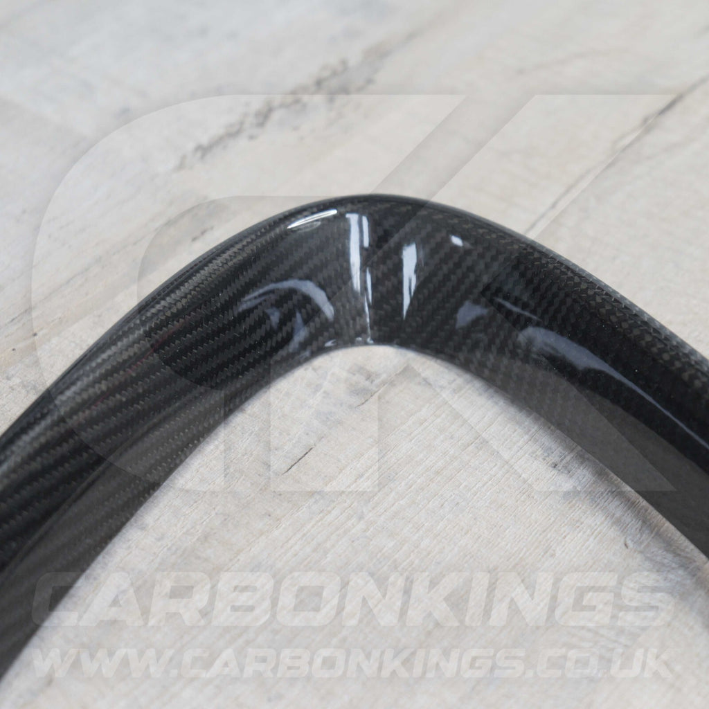Alfa Romeo Giulia Quadrifoglio Real Carbon Fibre V Shield Grill Frame Cover Trim
