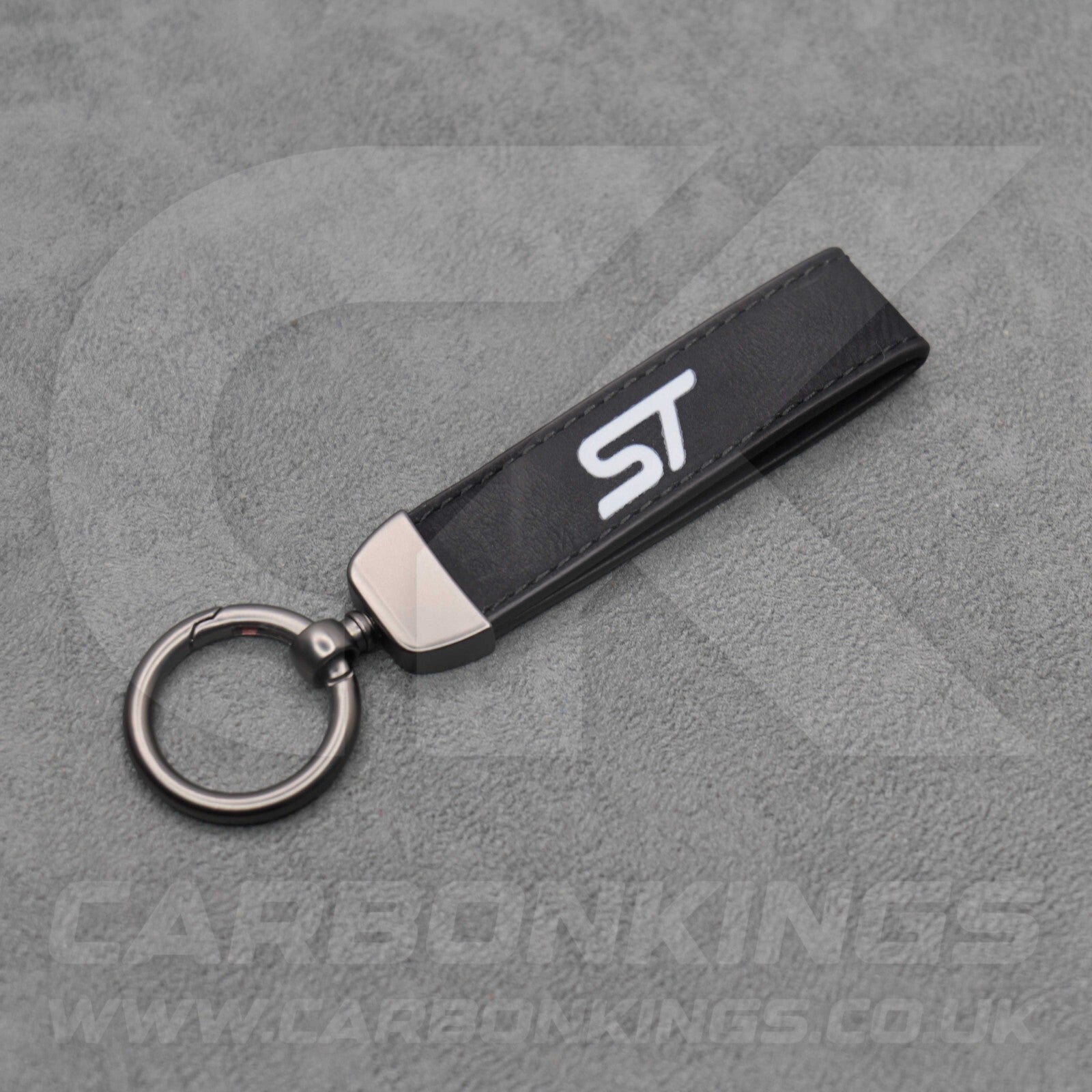 Ford ST Leather Key Ring Chain Stitched Premium Focus Fiesta Puma Kuga