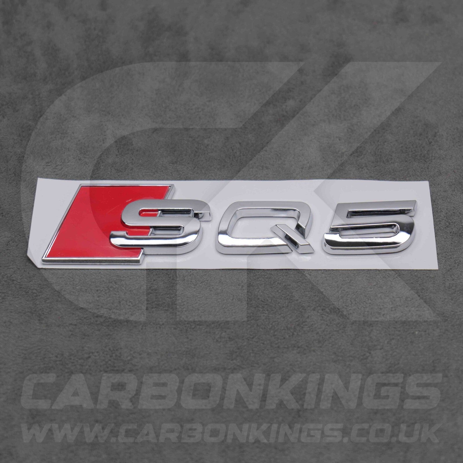 148 x 37mm Audi SQ5 Chrome / Silver Boot Rear Badge Letters Emblem S 8R FY 80A