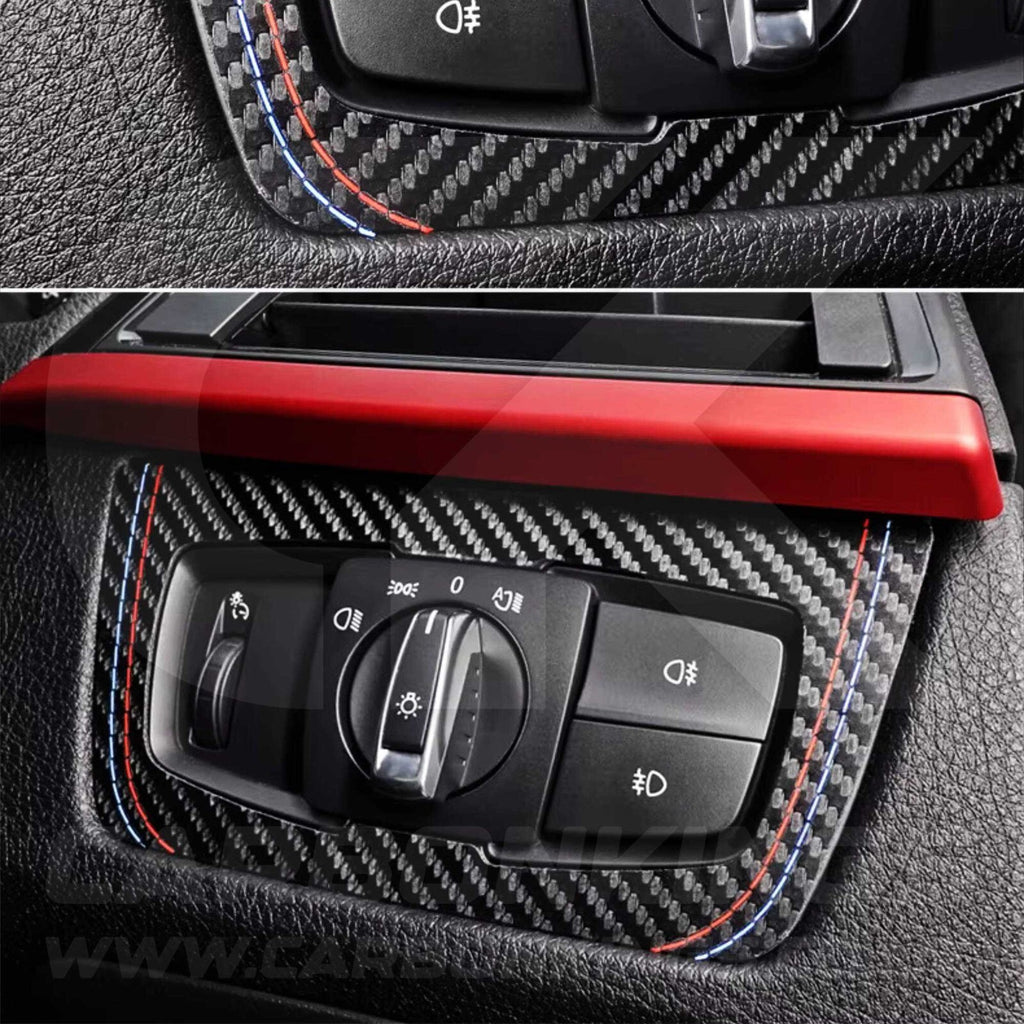 BMW Carbon Fibre Style Headlight Switch Trim F30 F34 F80 M3 F82 M4 M5 F87 M2