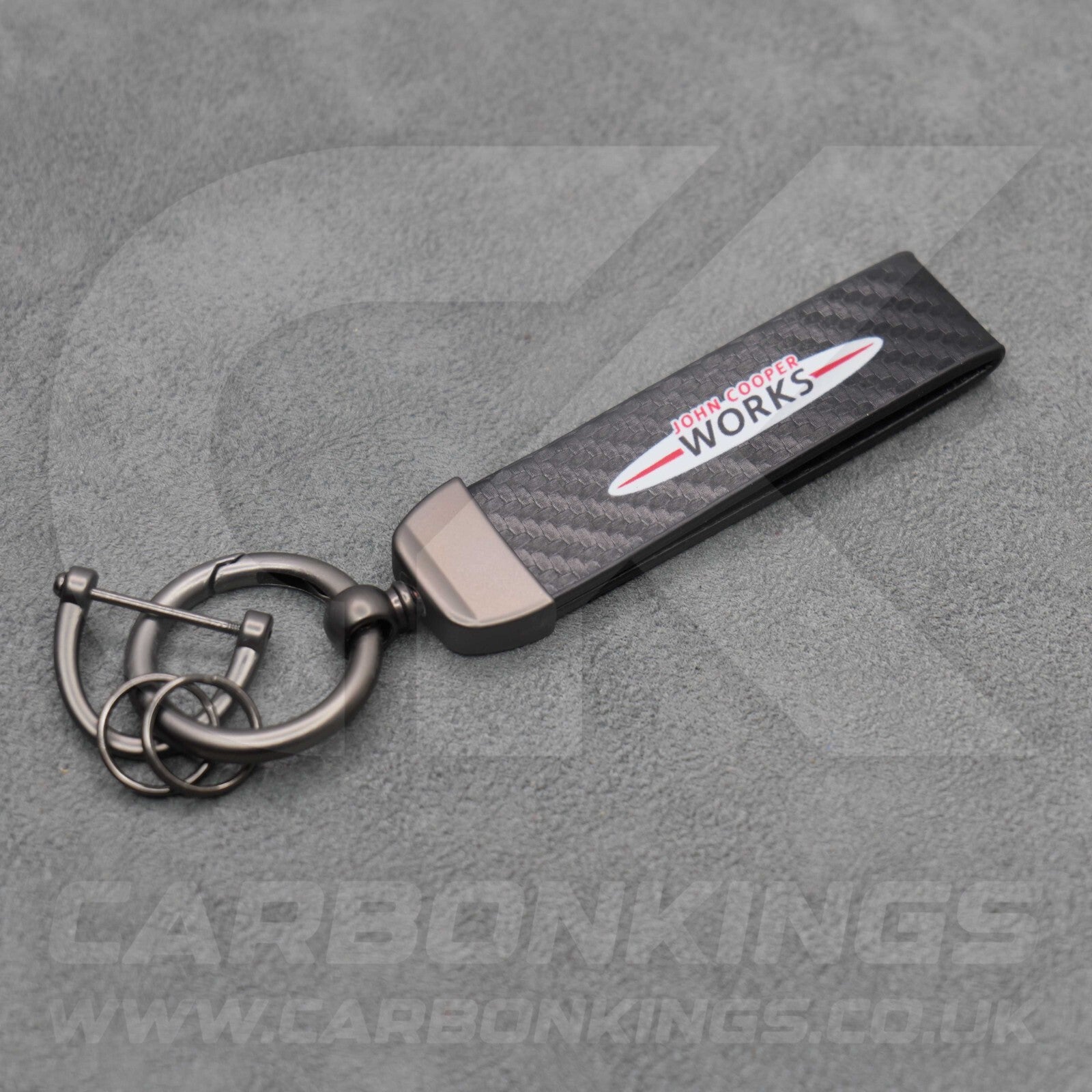 Mini JCW Carbon Fibre Key Ring Chain John Cooper Works Premium & Durable