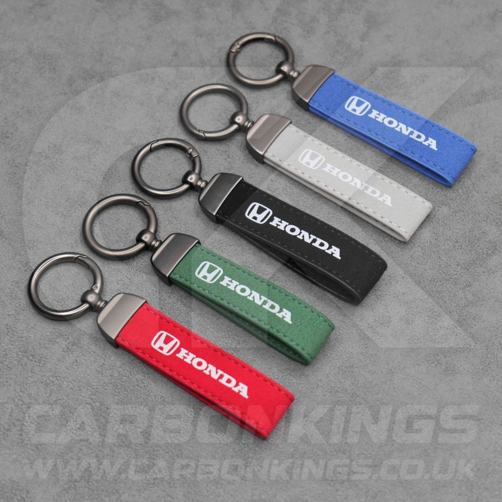 Honda Premium Suede Key Ring Chain Car Civic Type R Alcantara Stitched Durable