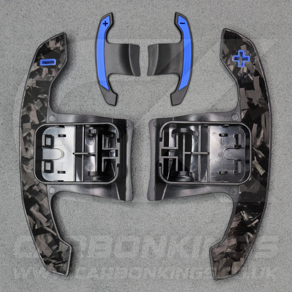 BMW Genuine Forged Carbon Fibre & Blue Gear Shifter Paddles F80 M3 F82 M4 M2 F30