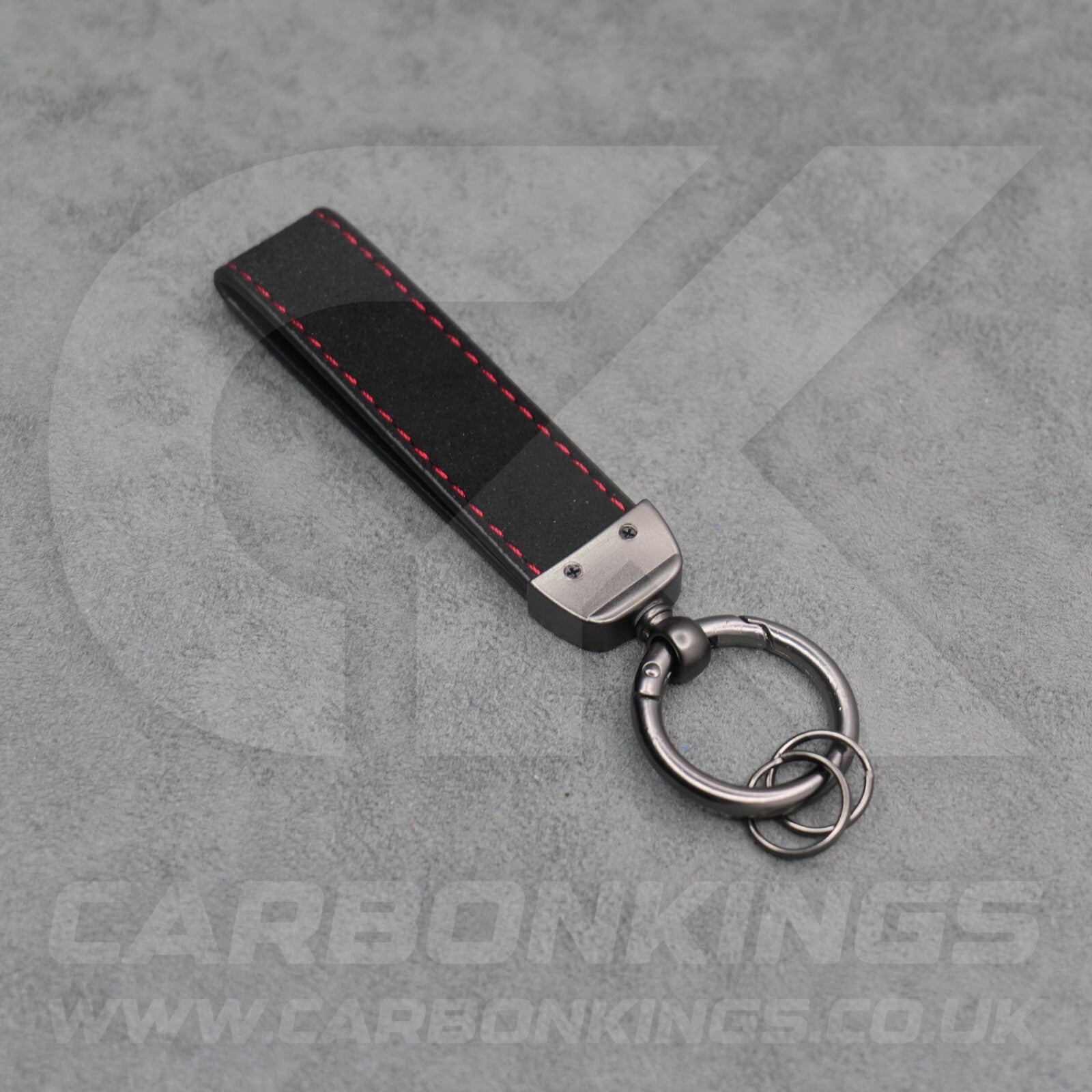 Mercedes AMG Black Suede Key Ring Chain Alcantara Stitched C63 C43 A45 E63 A35 +