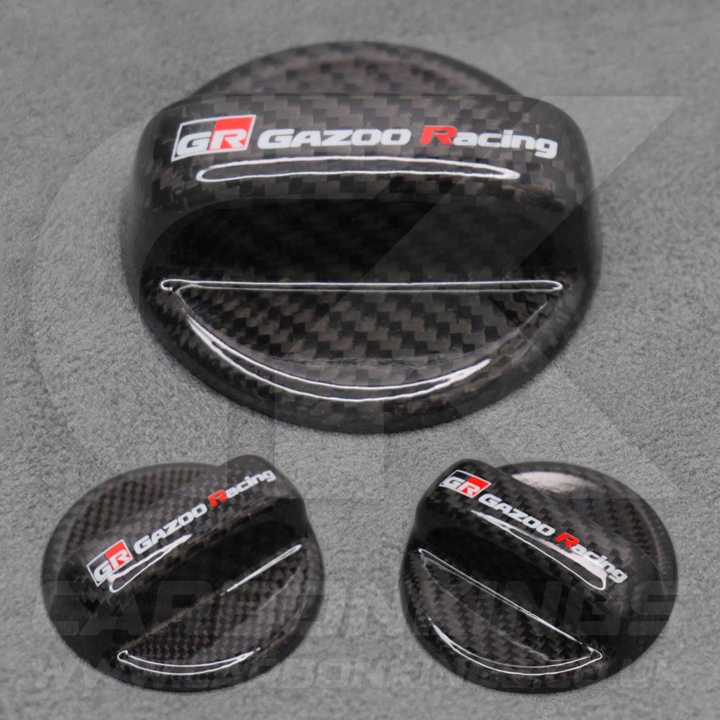 Toyota GR Sport Real Carbon Fibre Gazoo Racing Fuel Filler Cap Yaris Supra GR86