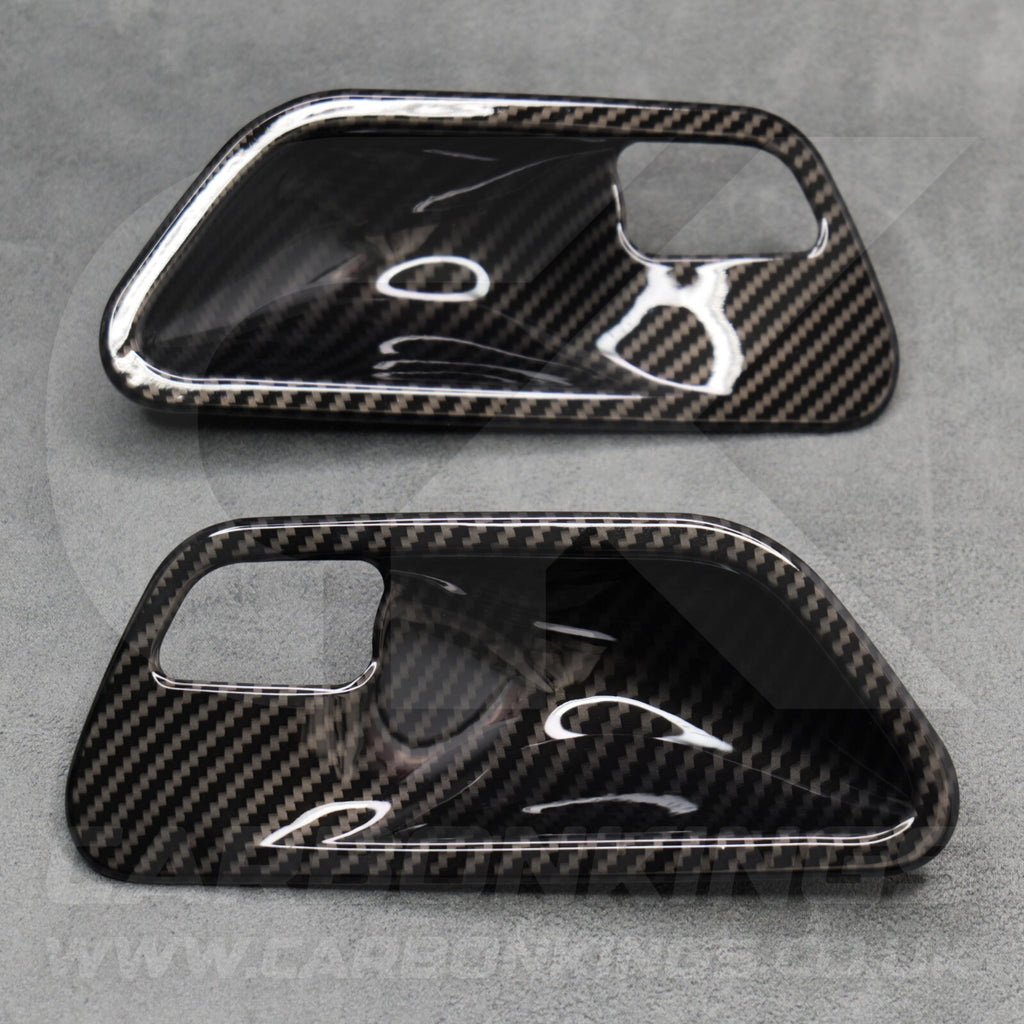Carbon Fibre Style Interior Door Handle Trims BMW F80 M3 F82 M4 F83 F30 F32 3 4