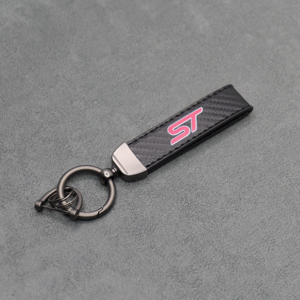 Ford ST Carbon Fibre Car Key Ring Chain Focus Fiesta Puma Premium & Durable