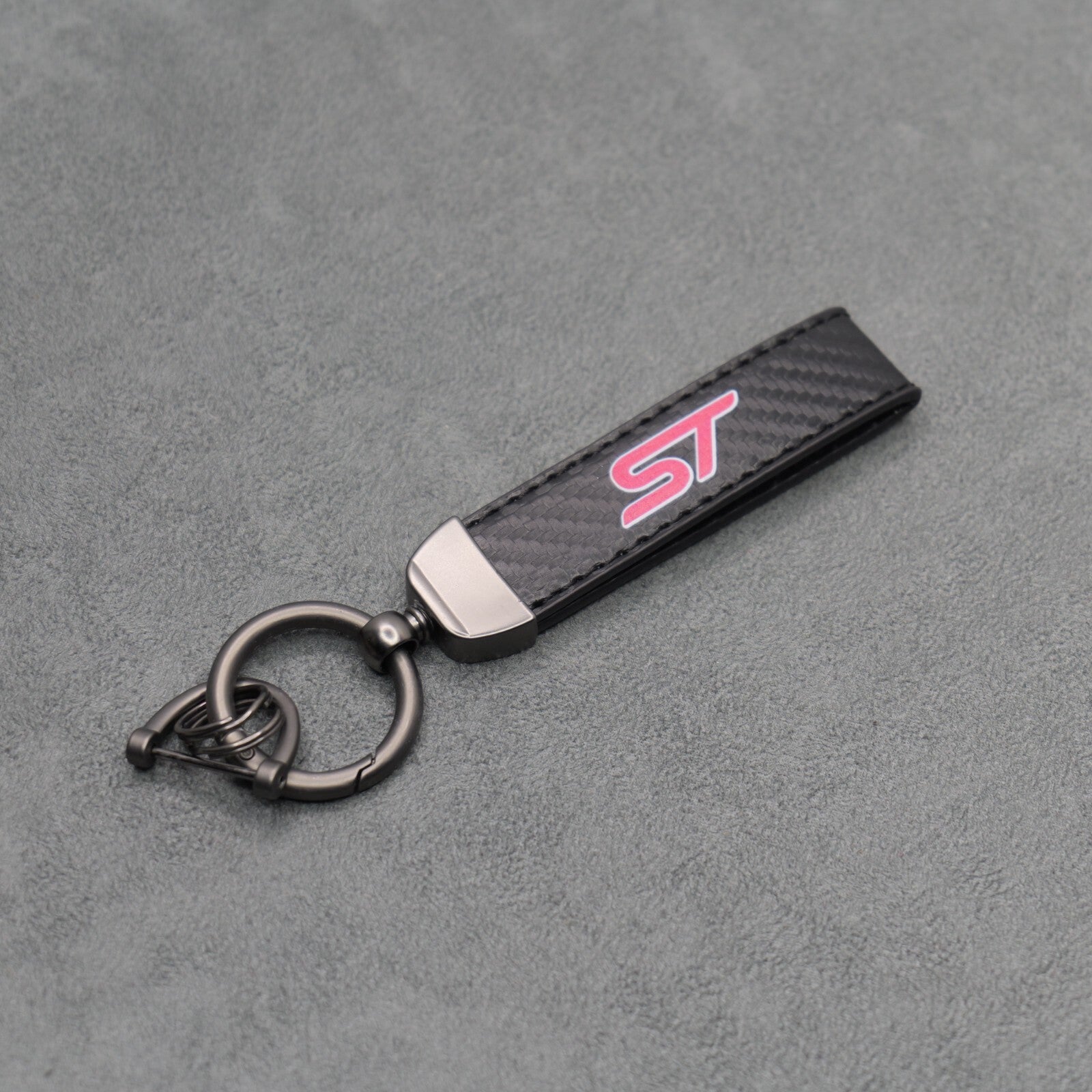 Ford ST Carbon Fibre Car Key Ring Chain Focus Fiesta Puma Premium & Durable