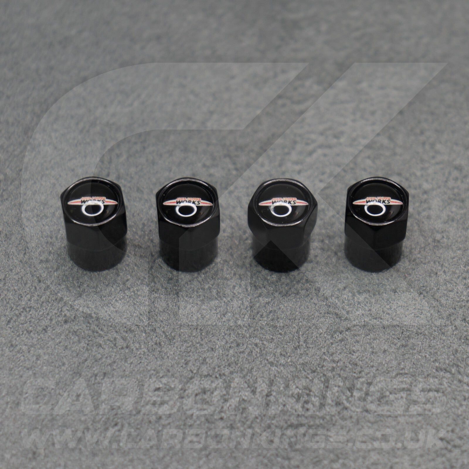 Mini John Cooper Works Black Anodised Wheel Valve Dust Caps Set F54 F55 R56 R55