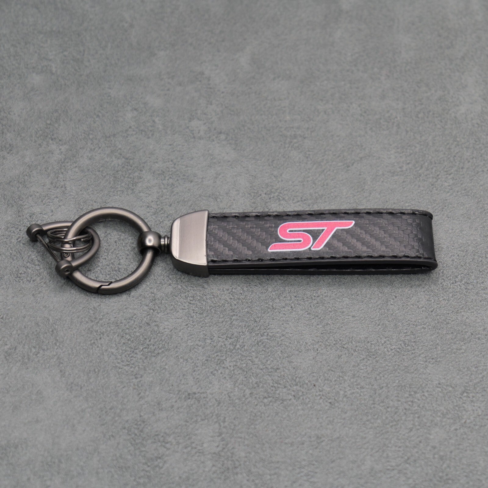 Ford ST Carbon Fibre Car Key Ring Chain Focus Fiesta Puma Premium & Durable