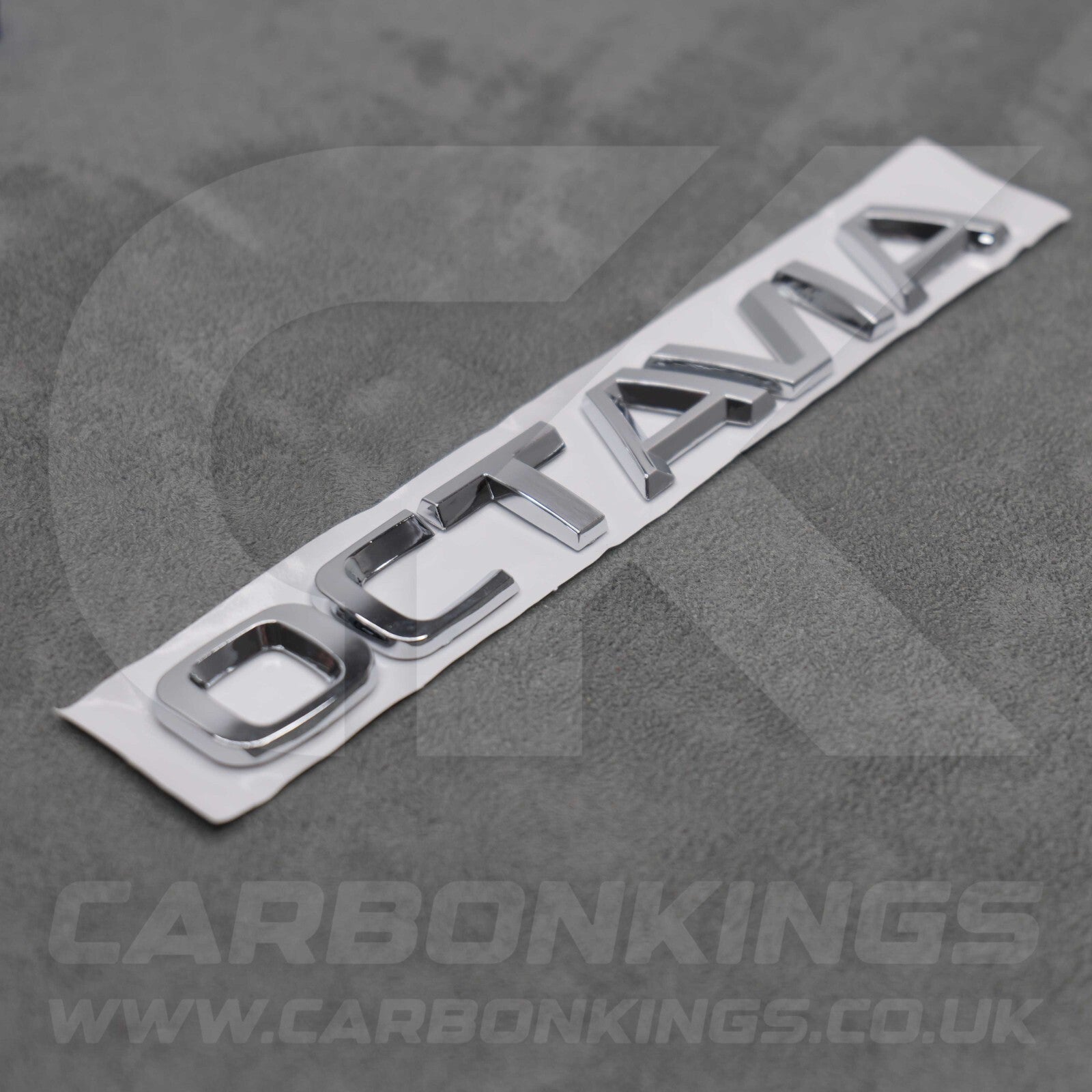 Skoda Octavia Chrome Silver Rear Boot Badge Emblem Letters Pre Applied Adhesive