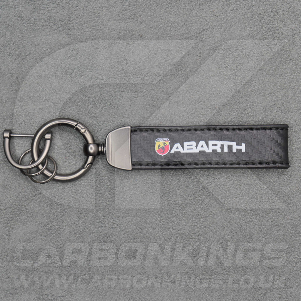 Fiat Abarth Carbon Fibre Key Ring Chain Premium & Durable 500 595 695 Punto