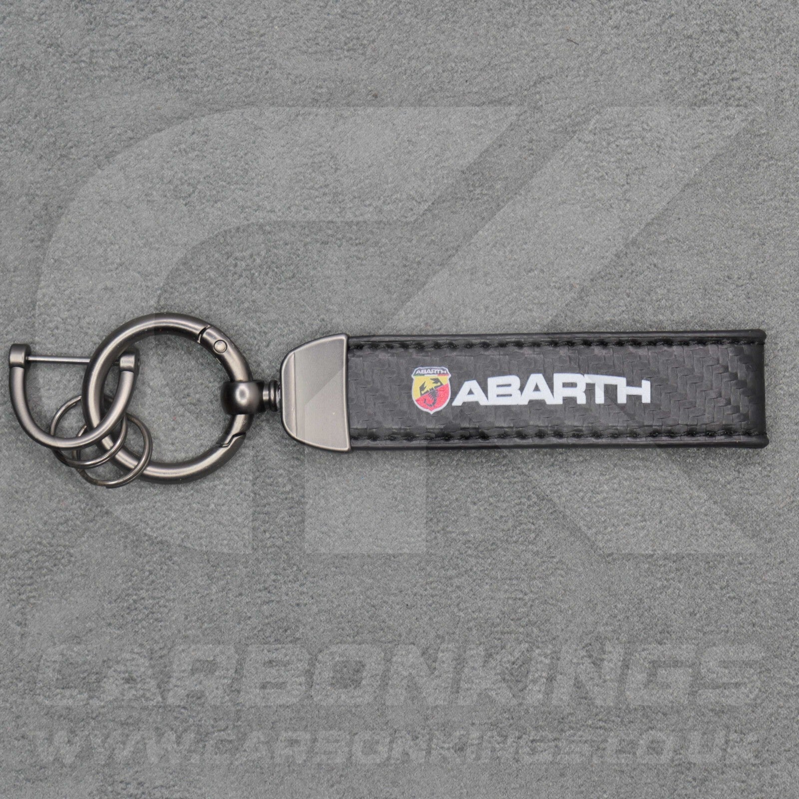 Fiat Abarth Carbon Fibre Key Ring Chain Premium & Durable 500 595 695 Punto