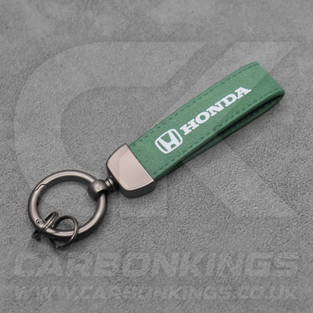 Honda Premium Suede Key Ring Chain Car Civic Type R Alcantara Stitched Durable