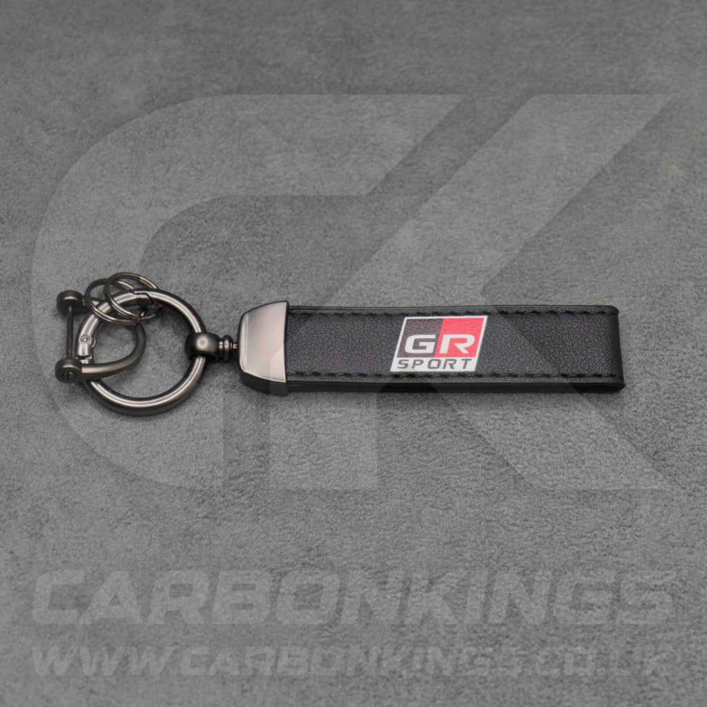 Toyota GR Gazoo Racing Sport Leather Key Ring Yaris GT86 Premium Stitched
