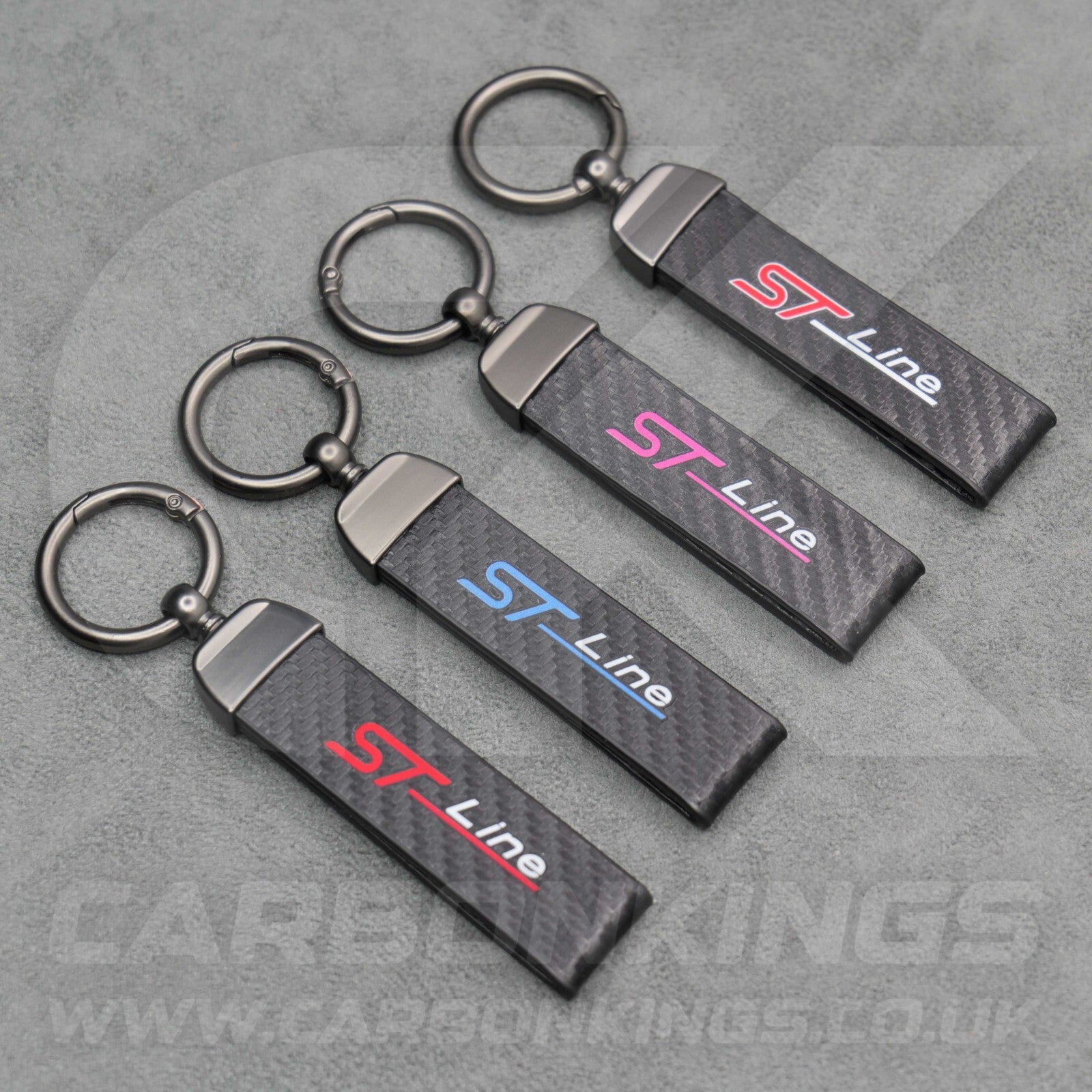 Ford ST Line Carbon Fibre Car Key Ring Chain Focus Fiesta Puma Premium & Durable
