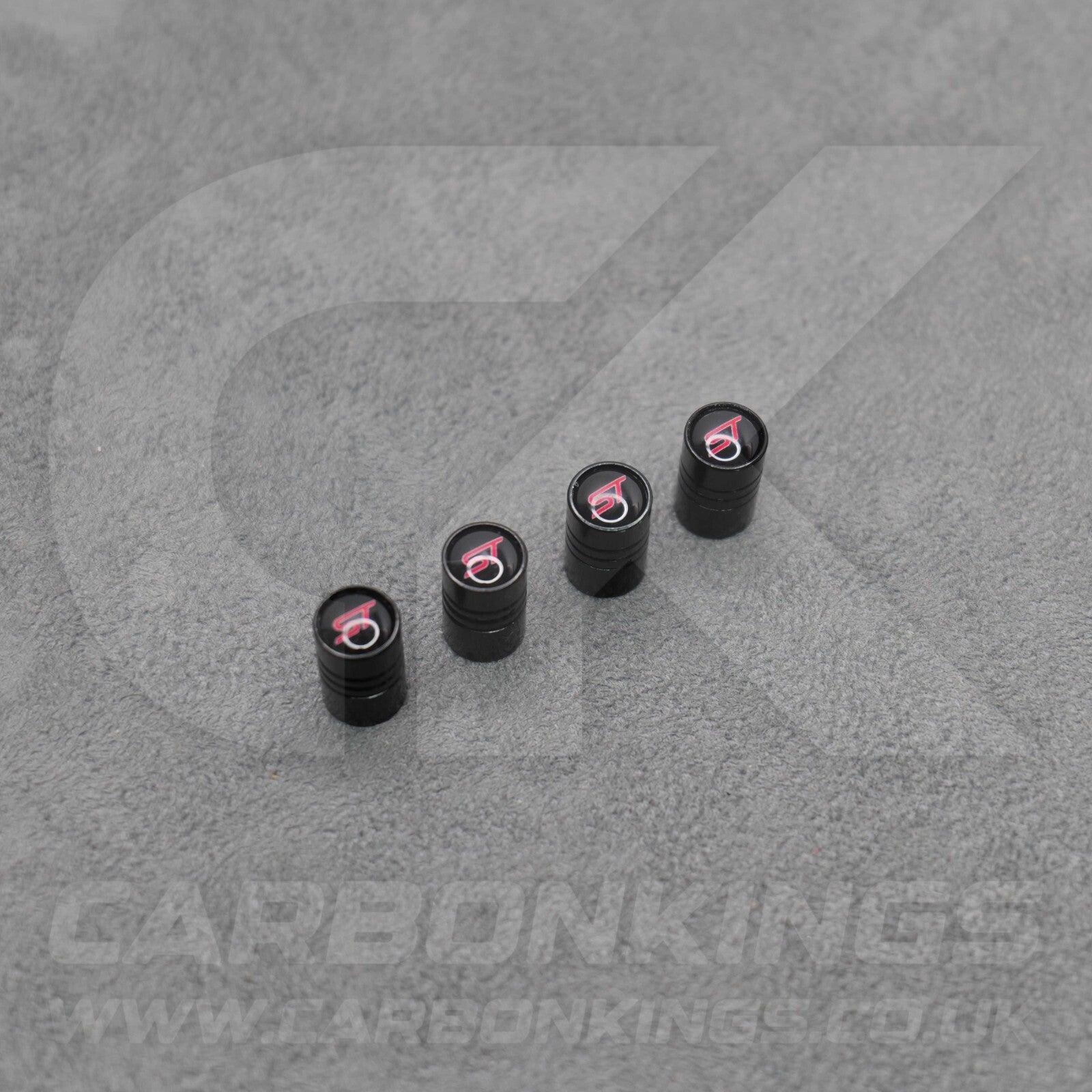 Ford ST Sport Black Anodised Wheel Valve Dust Caps Set Fiesta Focus Edge Puma
