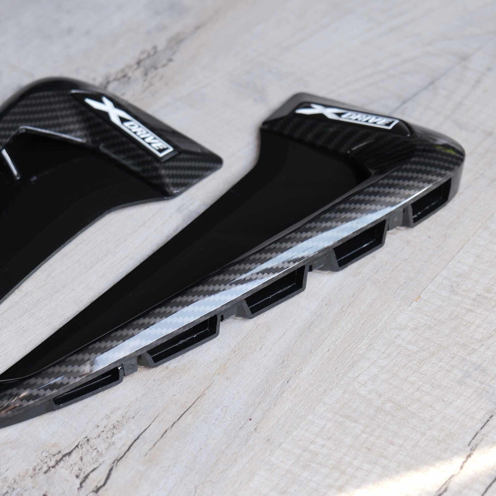 BMW X Drive Carbon Fibre Style Side Fender Vent Trims for X5 F15 SUV 2013 - 2018