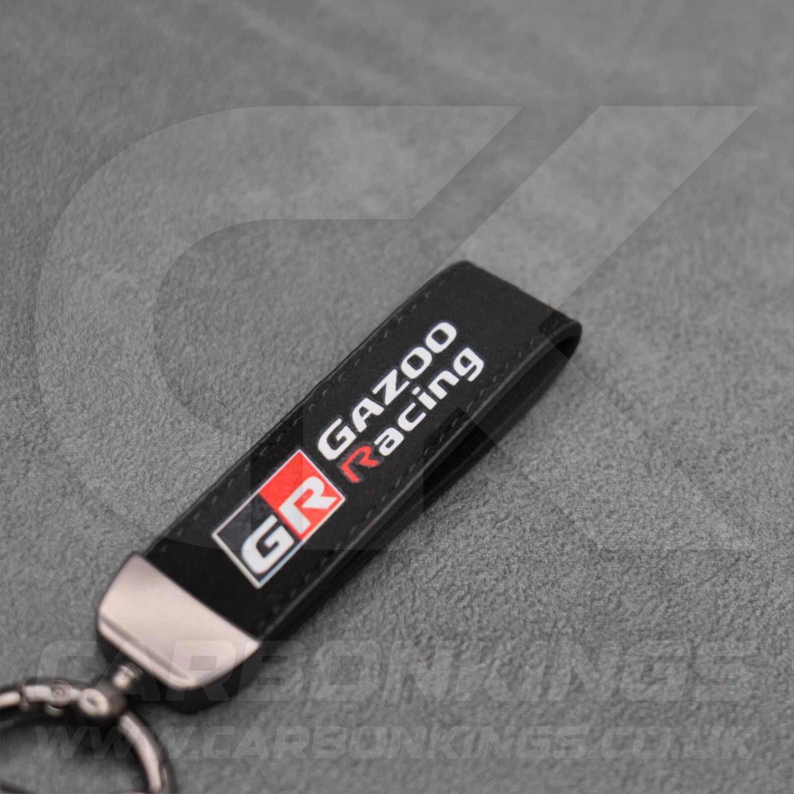 Toyota GR Gazoo Racing Suede Key Ring Chain Yaris Corolla Premium Stitched