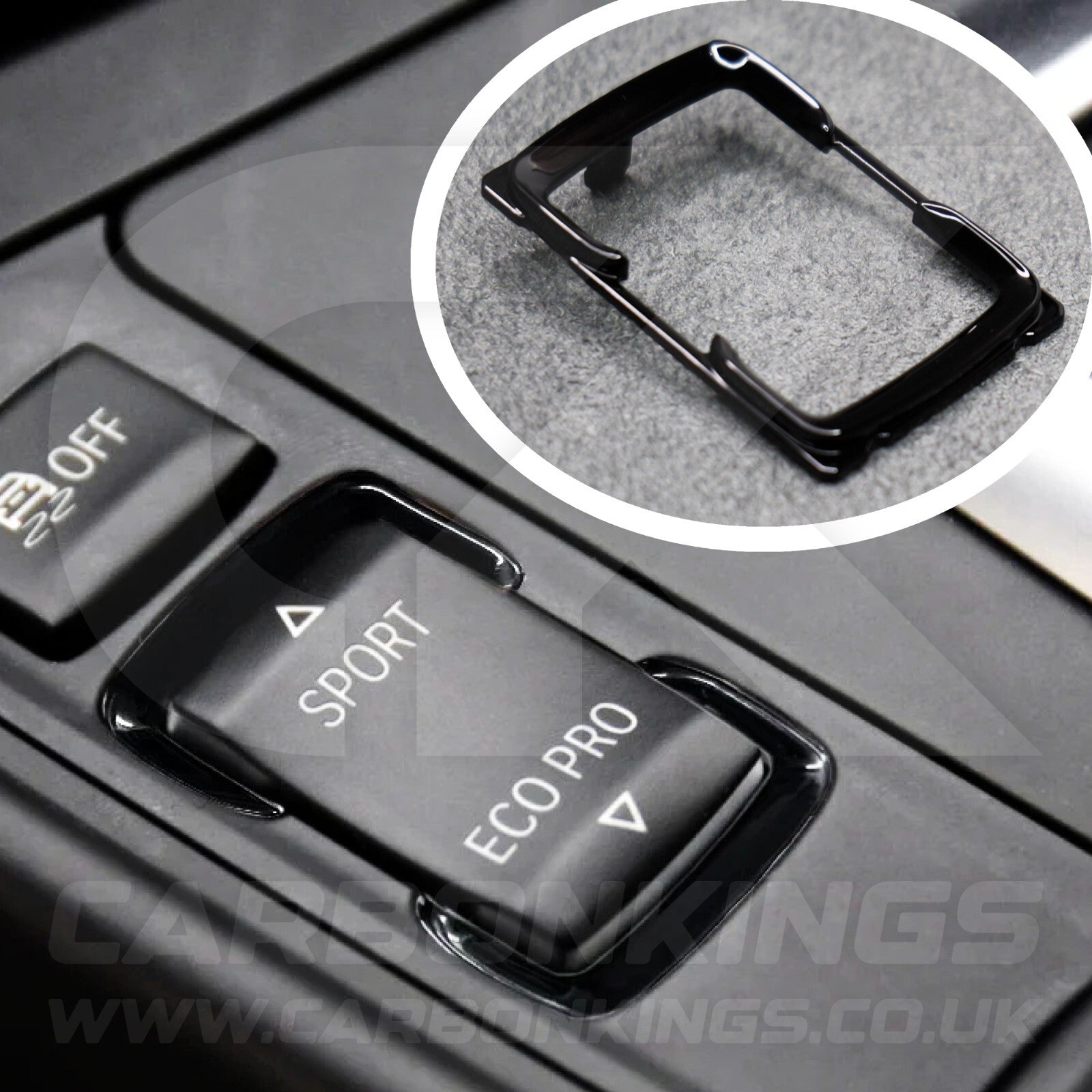 BMW Black Sport Eco Centre Button Trim F20 F21 F22 F30 F32 F33 F36 i3 i3S +
